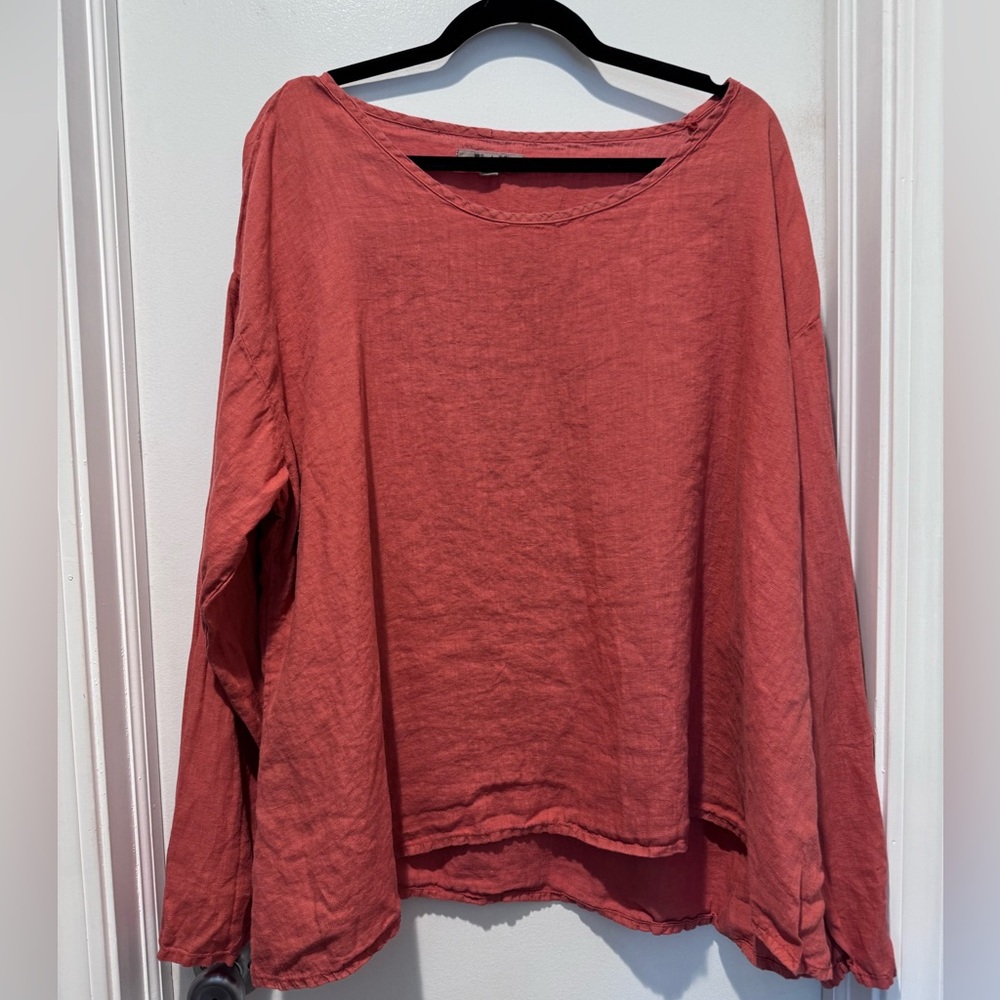 Flax Linen Top, size L
